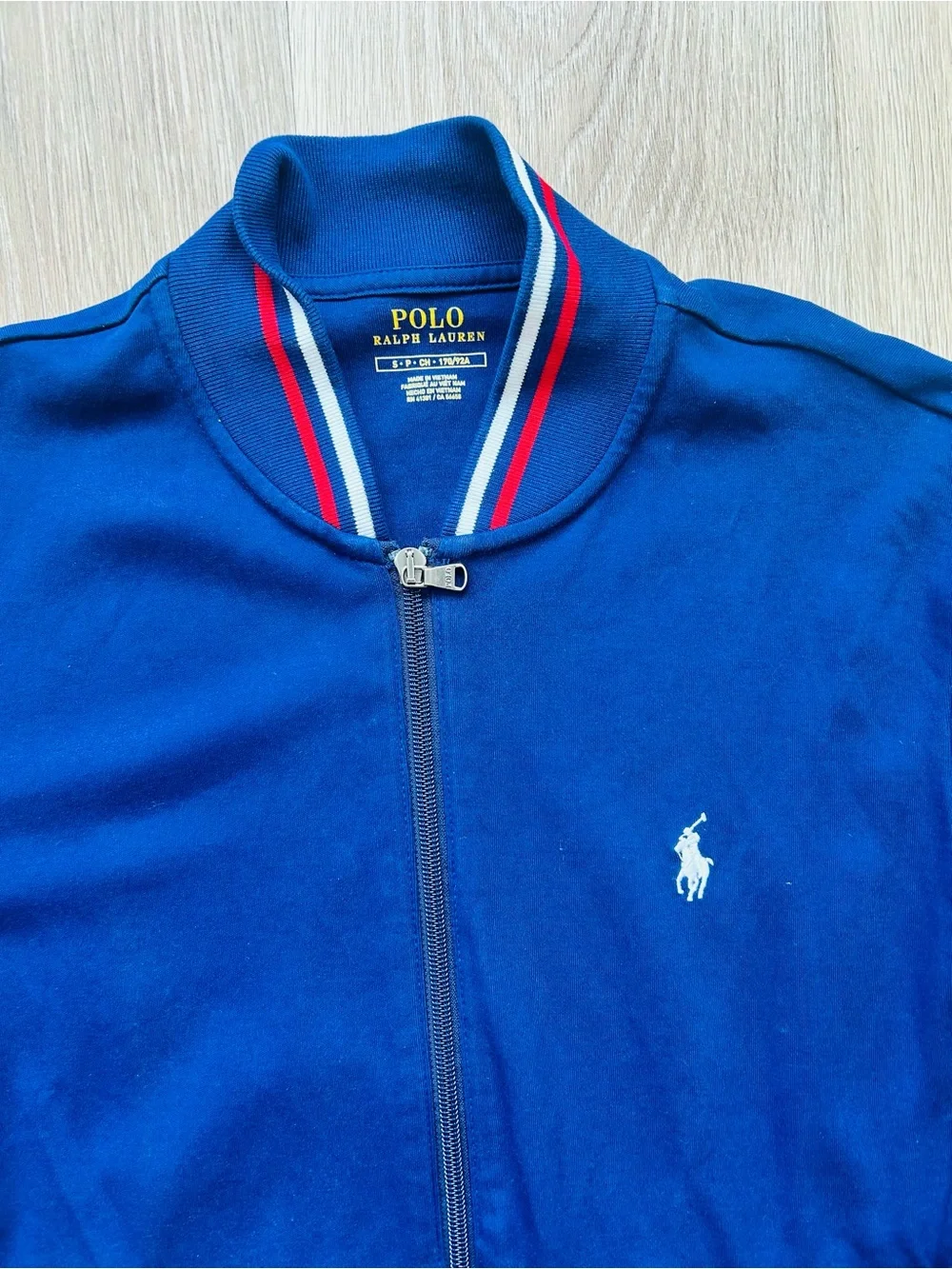 Polo by Ralph Lauren Track Performance Zip-Front Jacket with Red & White Trim